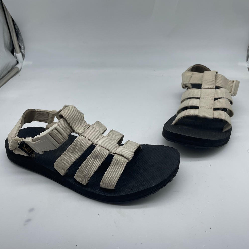 Teva Original Dorado Birch Black Strappy Gladiator Sandals Women's 8